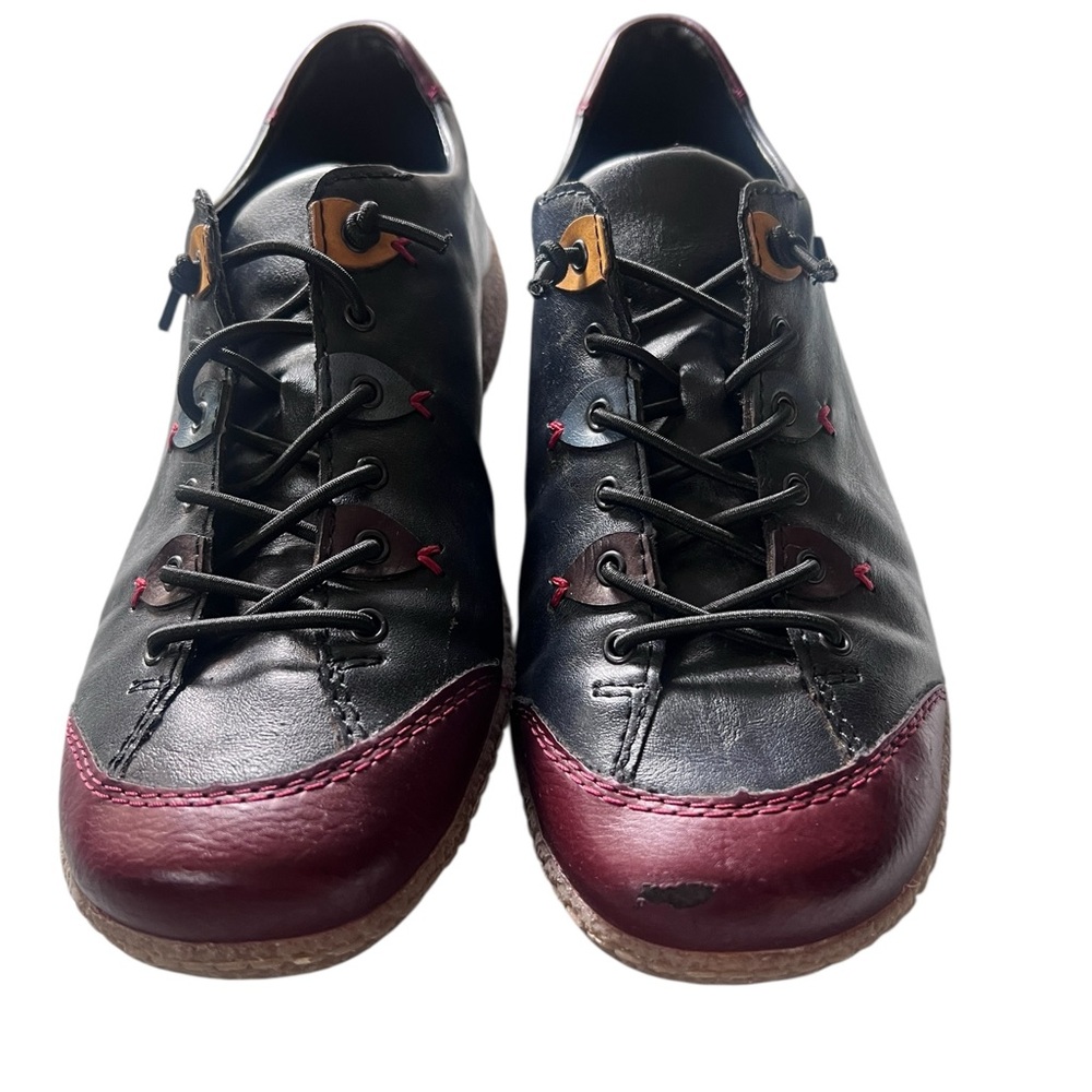 Rieker Women's L7561-14 Liv Wine/Ocean/Brandy/Royal/Honey sz 41 US 9.5